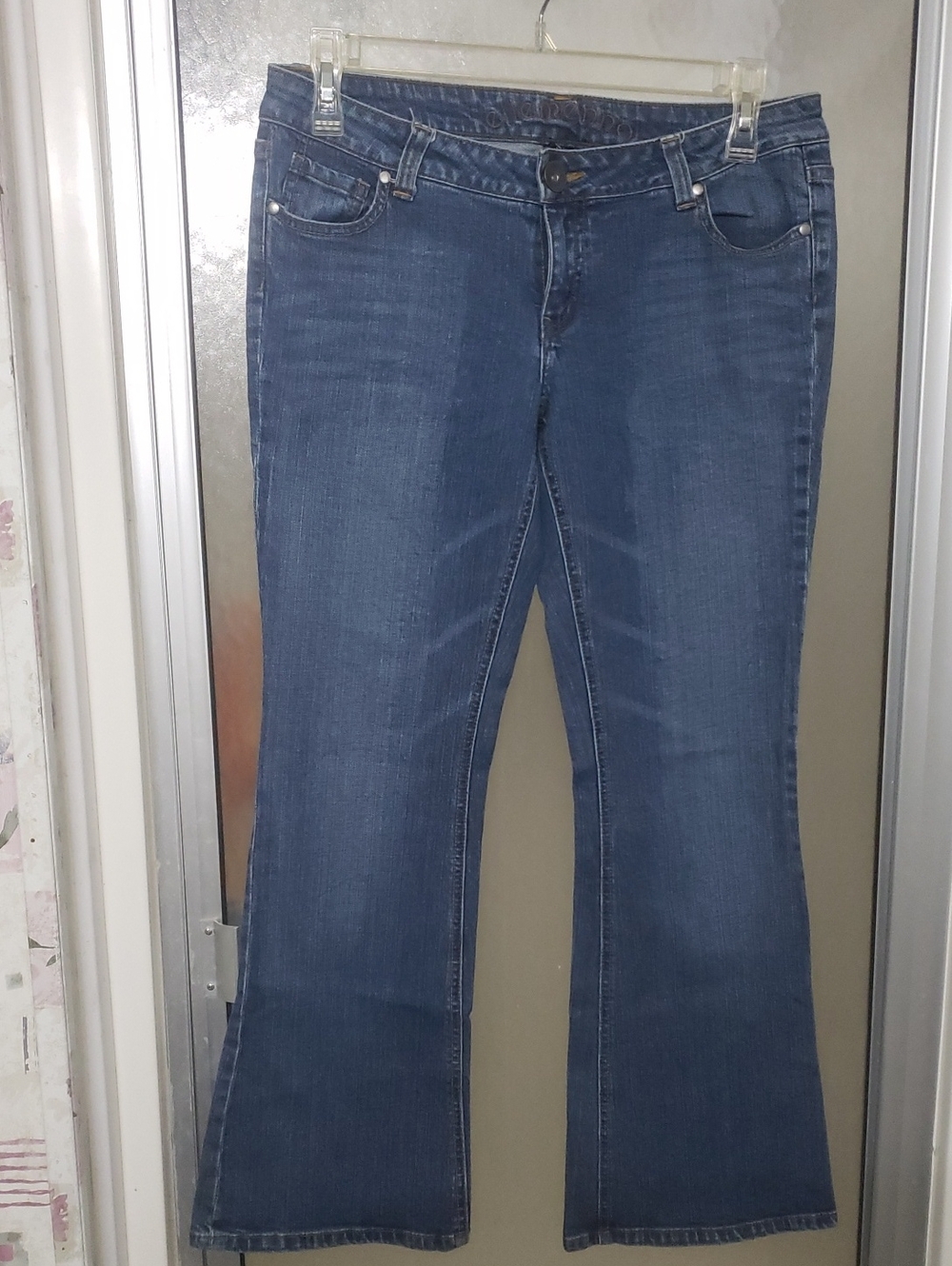 ellemenno Women's Flare Jeans in Dark Blue Wash